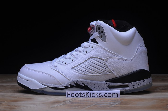 AIR JORDAN 5 RETRO "WHITE CEMENT" mens 136027-104