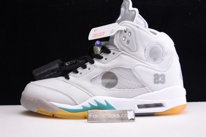 OFW Air Jordan 5 white green purple  CT8480-105